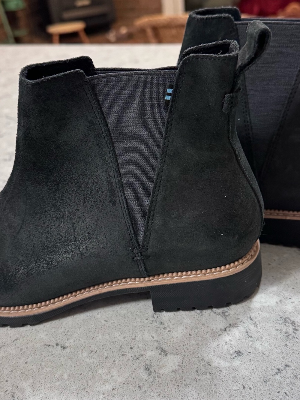 Women’s Black Suede Chelsea Boots - Classic Slip-On Style